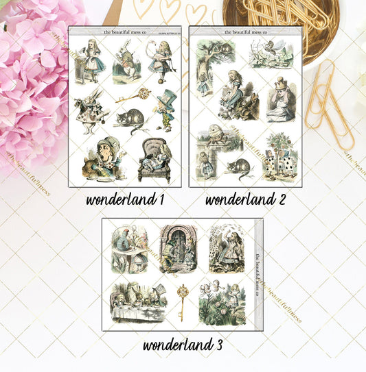 Wonderland 2 Large Deco Stickers