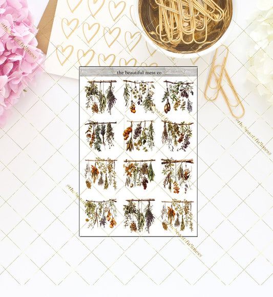 Hanging Herbs Large Deco Stickers