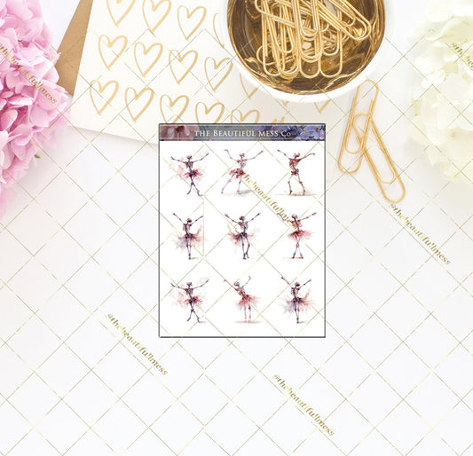 Dancing Skeletons Deco Stickers