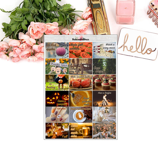 Fall Bucket list stickers