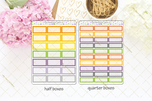Halloween Half Boxes or Quarter Boxes Stickers