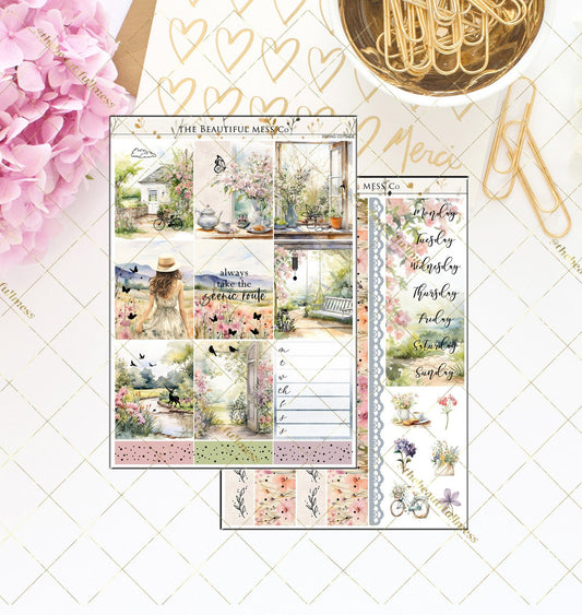 Spring Cottage FOILED Vertical Weekly Kit