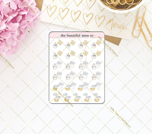 Bunny Weather Deco Stickers