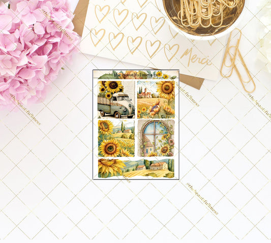 Sunflowers Mini Journaling