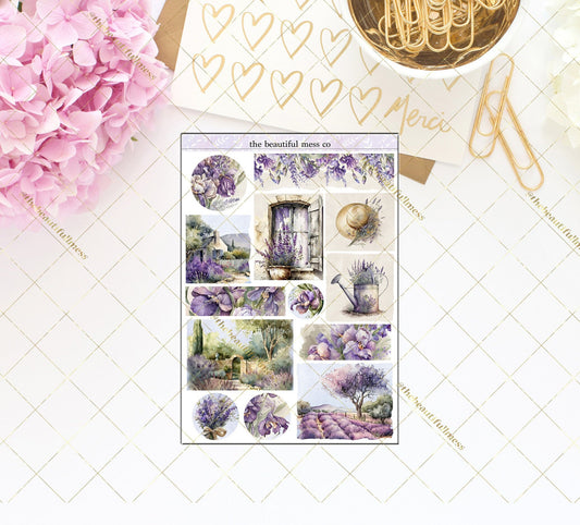Lavender Fields Journaling Sheet