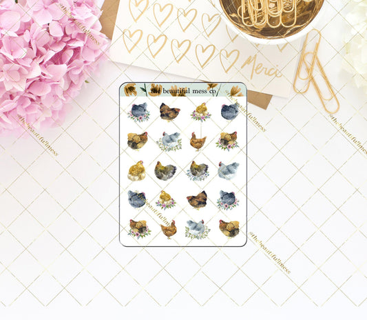 Chickens Deco Stickers
