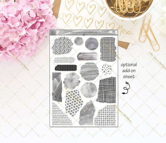 Abstract Torn Washi Deco Stickers
