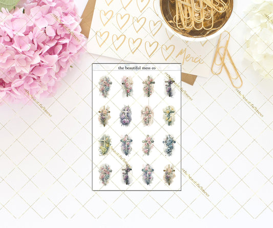 Cross Deco Stickers Clear Matte