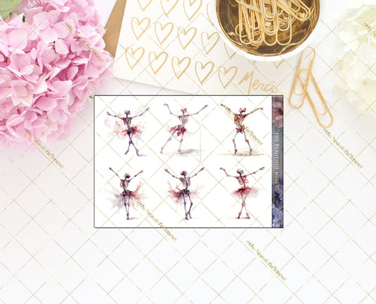 Dancing Skeletons Large Deco Stickers