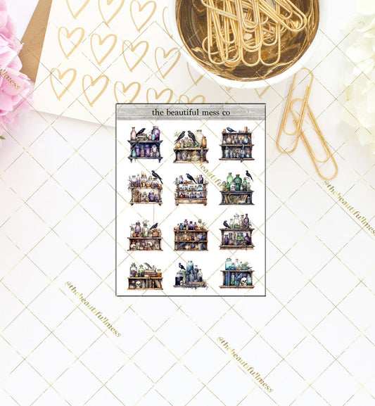 Potion Shelves Deco Stickers
