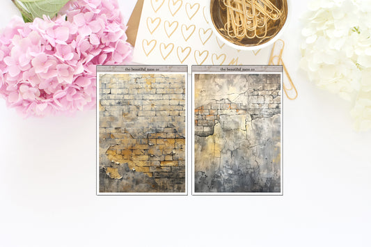 Brick Wall Tear Sheets Deco Stickers
