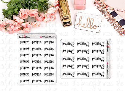 Prayer Script Stickers