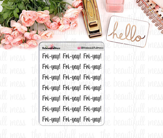 Fri-yay Script Stickers
