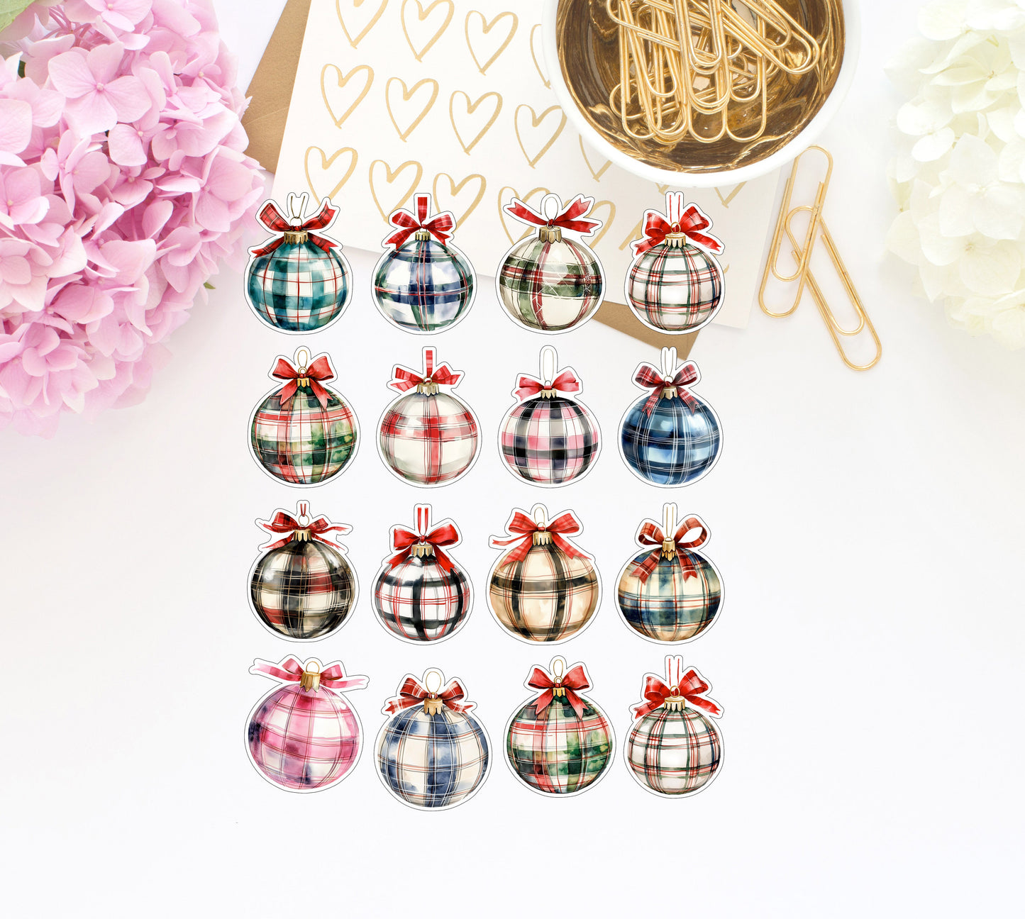Christmas Bulbs Sticker/die cut