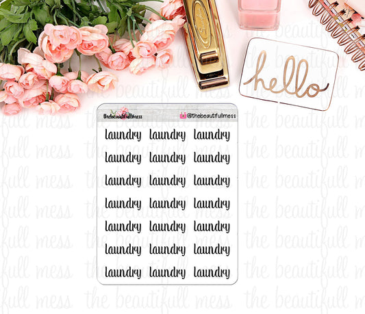 Laundry Script Stickers
