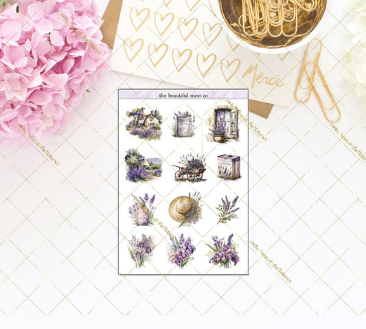 Lavender Fields 1 Deco Stickers