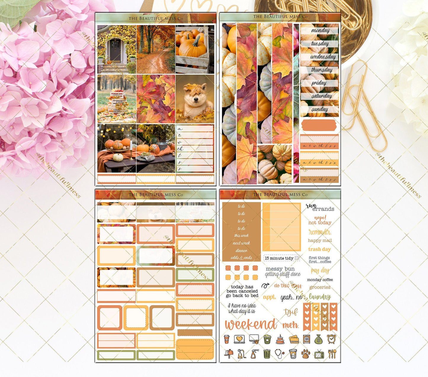 Fall into Autumn Planner Stickers