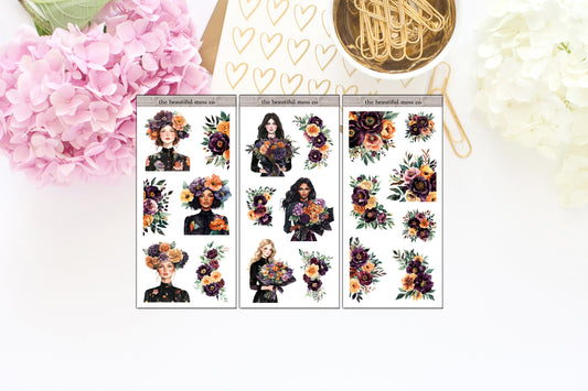 Dark Bloom Journaling Sheets