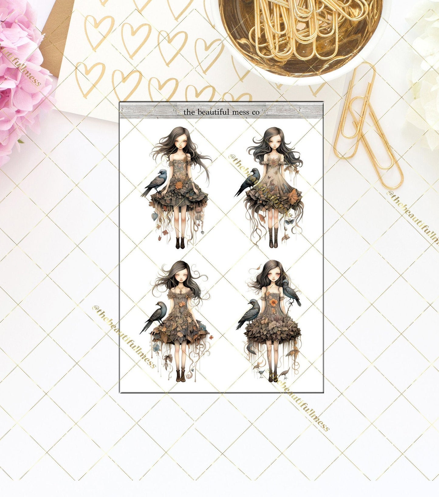 Raven Girls Large Deco Stickers