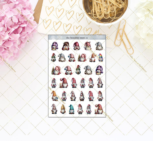 Holiday Gnomes Small Deco Stickers