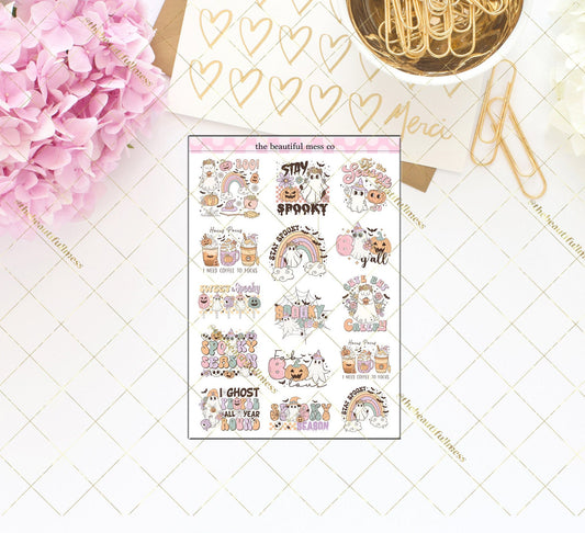 Retro Halloween Deco Stickers