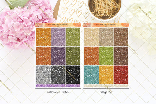 Halloween Fall Glitter Stickers