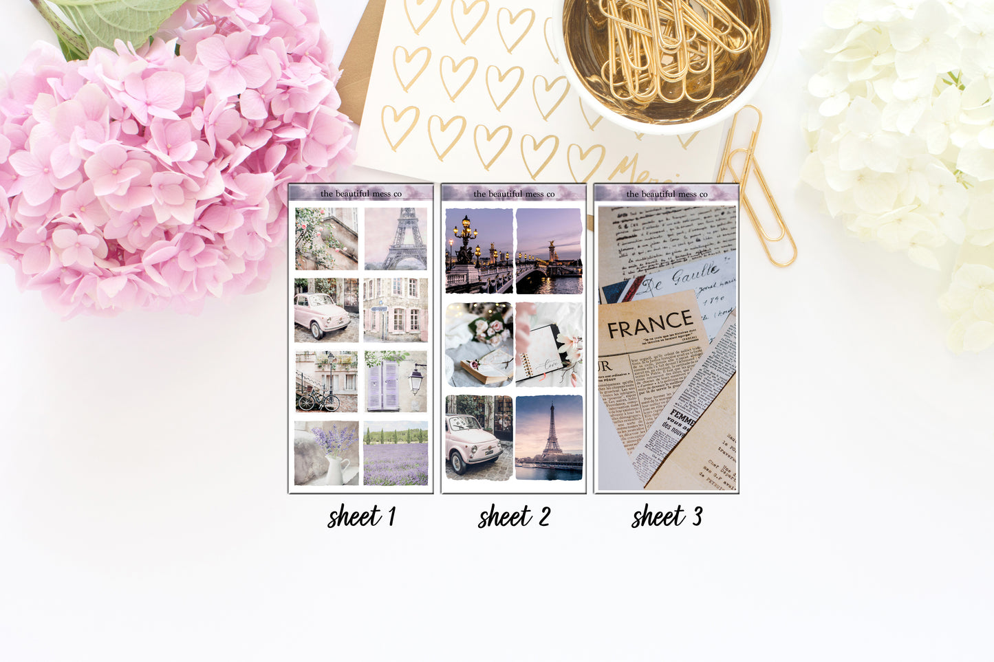 Paris Journaling Sheets.