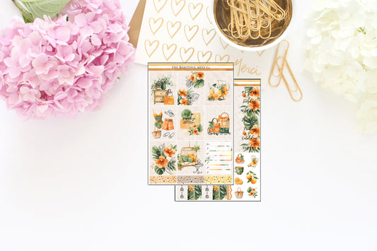 Tropical FOILED Vertical Weekly Kit