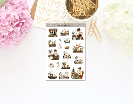 Vintage Holiday Deco 1 Journaling Stickers