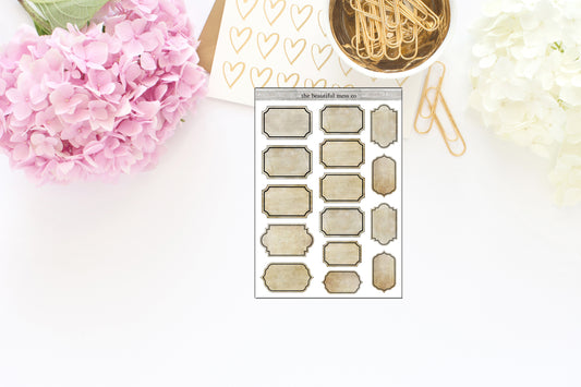 Weathered Boxes Deco Stickers