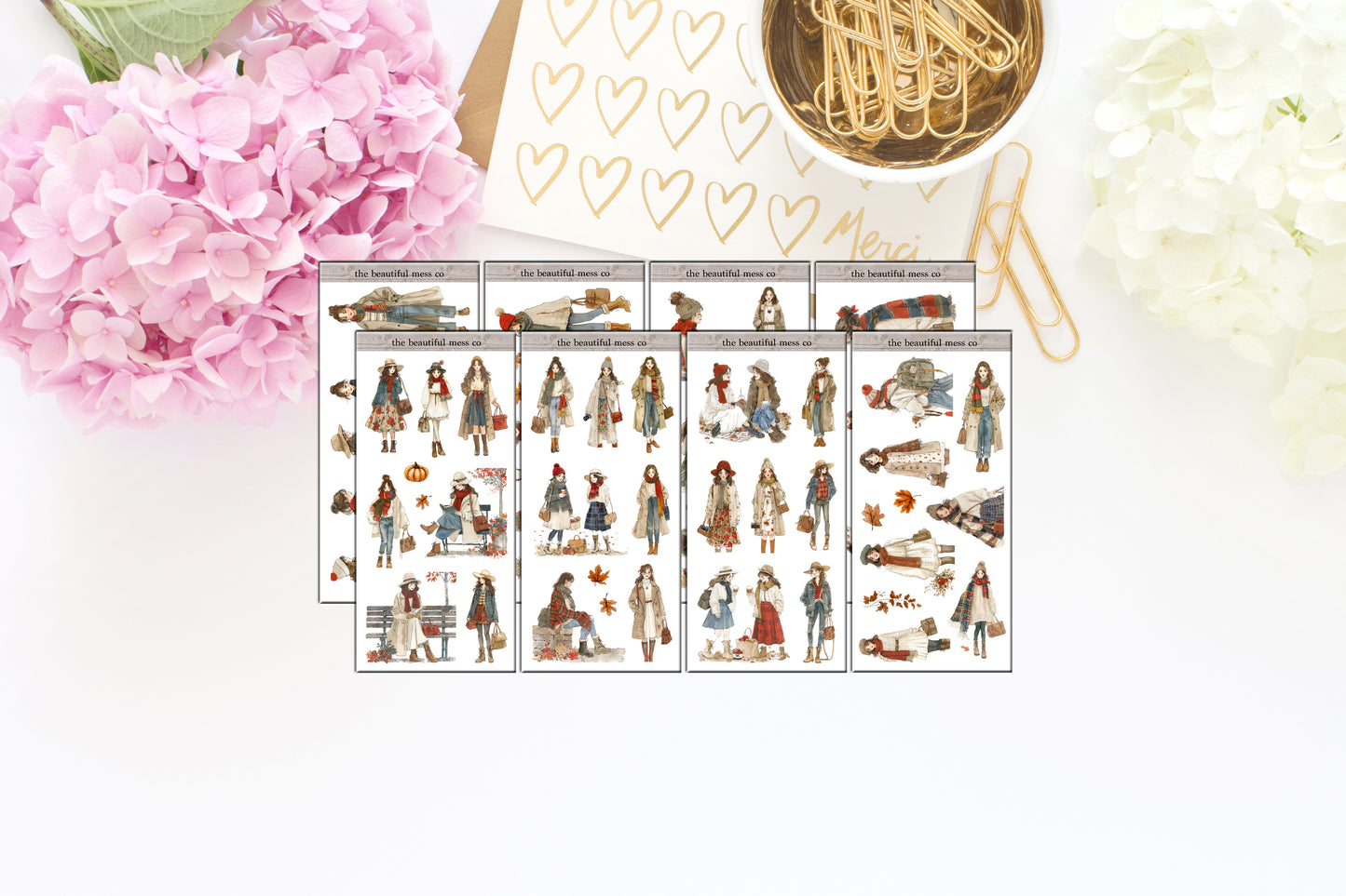 Winter Fall Girls Journaling Deco